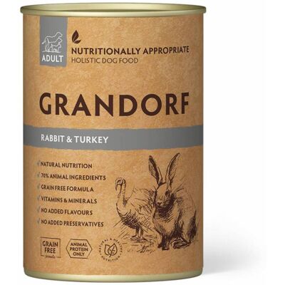 Grandorf Adult Coniglio e Tacchino - Alimento completo per cani Grandorf Adult Coniglio e Tacchino - Alimento completo per cani