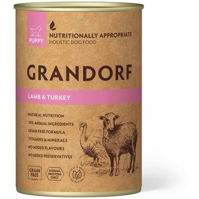 Grandorf Puppy Agnello e Tacchino Alimento Umido Completo per Cuccioli 200 gr Grandorf Puppy Agnello e Tacchino Alimento Umido Completo per Cuccioli 200 gr