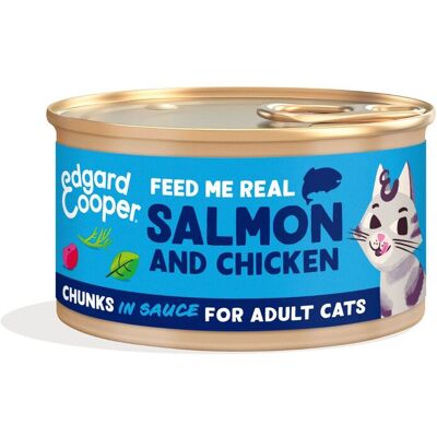 Cibo per Gatti Salmone e Pollo Edgard & Cooper - 85g Cibo per Gatti Salmone e Pollo Edgard & Cooper - 85g