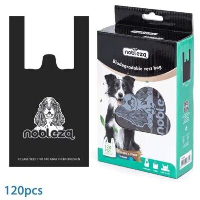 Nobleza Sacchettini Igienici per Cani in Scatola Compostabili Neri con Manici 120 pz Nobleza Sacchettini Igienici per Cani in Scatola Compostabili Neri con Manici 120 pz