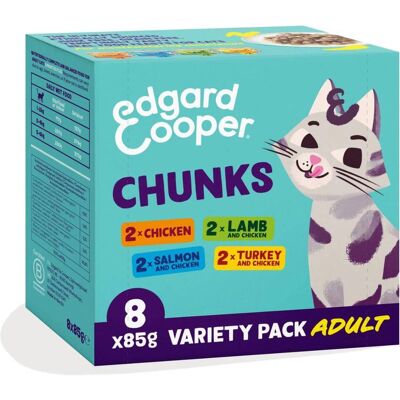 Cibo per Gatti Senza Cereali Edgard & Cooper - Confezione 8 x 85g Cibo per Gatti Senza Cereali Edgard & Cooper - Confezione 8 x 85g