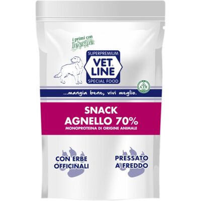 Snack di Agnello senza Cereali Vet Line - 80g Snack di Agnello senza Cereali Vet Line - 80g