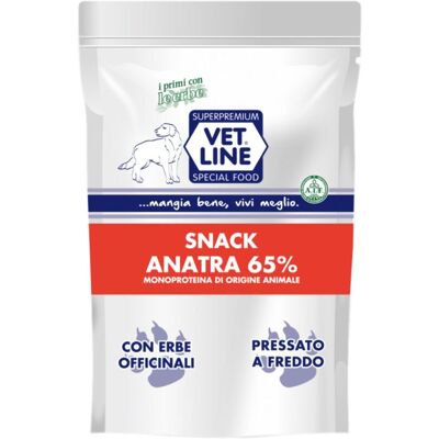 Vetline Vet Line Snack di Anatra Grain Free Monoproteico per Cani 80g Vetline Vet Line Snack di Anatra Grain Free Monoproteico per Cani 80g