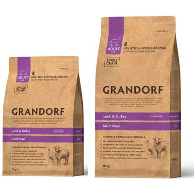 Grandorf Adult Agnello e Tacchino Maxi Large Breed per Cani Adulti di Taglia Grande 10 Kg Grandorf Adult Agnello e Tacchino Maxi Large Breed per Cani Adulti di Taglia Grande 10 Kg
