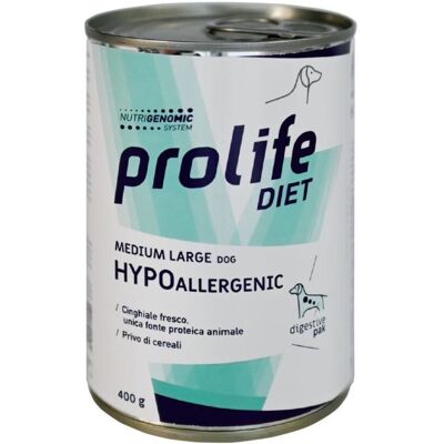 Alimento Ipoallergenico Prolife per Cani - Lattina 400g Alimento Ipoallergenico Prolife per Cani - Lattina 400g