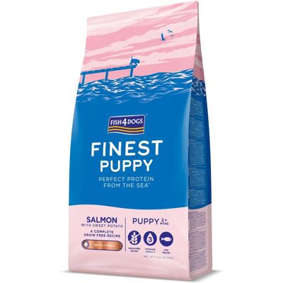 Fish4Dogs Sacco da 6 Kg Finest Puppy SMALL Salmone con Patata Dolce per Cuccioli Fish4Dogs Sacco da 6 Kg Finest Puppy SMALL Salmone con Patata Dolce per Cuccioli