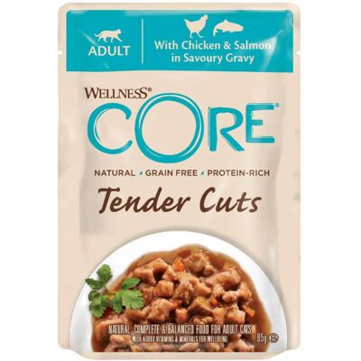 Wellness Core - Cibo per Gatti Pollo e Salmone 85g - Completo e Bilanciato Wellness Core - Cibo per Gatti Pollo e Salmone 85g - Completo e Bilanciato