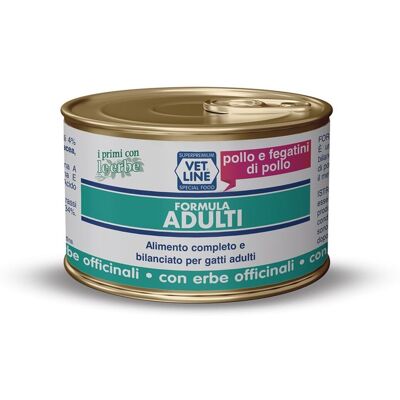 Vetline Vet Line Umido Pollo e Fegatini di Pollo per Gatti 85 g Vetline Vet Line Umido Pollo e Fegatini di Pollo per Gatti 85 g