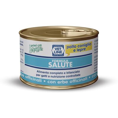 Vetline Vet Line Umido Forma Salute Pollo Coniglio e Lepre per Gatti 85 g Vetline Vet Line Umido Forma Salute Pollo Coniglio e Lepre per Gatti 85 g