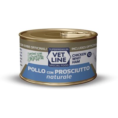 Vetline Vet Line Umido Pollo e Prosciutto Naturale per Gatti 70g Vetline Vet Line Umido Pollo e Prosciutto Naturale per Gatti 70g