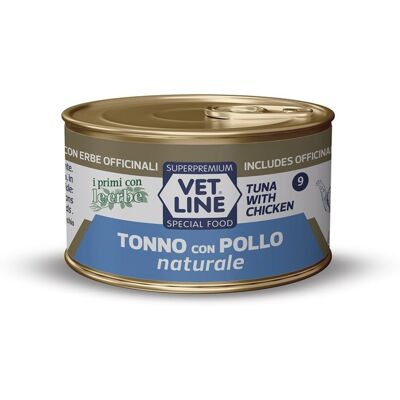 Vetline Vet Line Umido Tonno con Pollo Naturale per Gatti 150g Vetline Vet Line Umido Tonno con Pollo Naturale per Gatti 150g