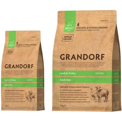 Grandorf Adult MINI Agnello e Tacchino per Cani Adulti Taglia Piccola 3 Kg Grandorf Adult MINI Agnello e Tacchino per Cani Adulti Taglia Piccola 3 Kg