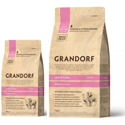 Grandorf Kitten Agnello e Riso Integrale - Cibo per gattini Grandorf Kitten Agnello e Riso Integrale - Cibo per gattini