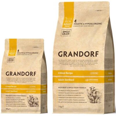 Marca Grandorf Adult Sterilized 4 Carni - Cibo per Gatti Marca Grandorf Adult Sterilized 4 Carni - Cibo per Gatti