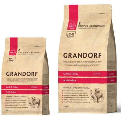 Grandorf Cibo per Gatti Adulto Interno Agnello Riso Grandorf Cibo per Gatti Adulto Interno Agnello Riso