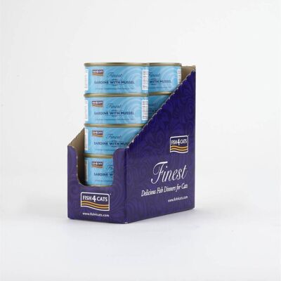 Fish4Cats 10 x 70 g Umido per Gatti Sardina con Cozze Fish4Cats 10 x 70 g Umido per Gatti Sardina con Cozze