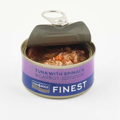 Fish4Dogs 1 x 85 g Finest Alimento Umido per Cani Tonno con Carote e Spinaci Fish4Dogs 1 x 85 g Finest Alimento Umido per Cani Tonno con Carote e Spinaci