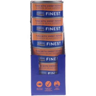 Fish4Dogs 12 x 85 g Finest Alimento Umido per Cani Tonno con Patata Dolce e fagioli Verdi Fish4Dogs 12 x 85 g Finest Alimento Umido per Cani Tonno con Patata Dolce e fagioli Verdi