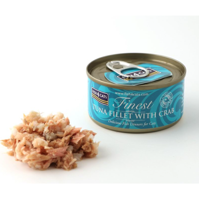 Fish4Cats 1 x 70 g Finest Filetti di Tonno con Granchio per Gatti Fish4Cats 1 x 70 g Finest Filetti di Tonno con Granchio per Gatti