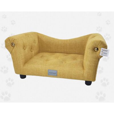 Nasonero® Nasonero Divanetto in Lino per Gatti e Cani di Piccola Taglia Giallo 74 x 39 x h. 34 cm Nasonero® Nasonero Divanetto in Lino per Gatti e Cani di Piccola Taglia Giallo 74 x 39 x h. 34 cm