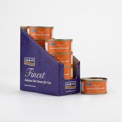 Fish4Cats 10 x 70 g Finest Filetti di Tonno con Calamari per Gatti Fish4Cats 10 x 70 g Finest Filetti di Tonno con Calamari per Gatti