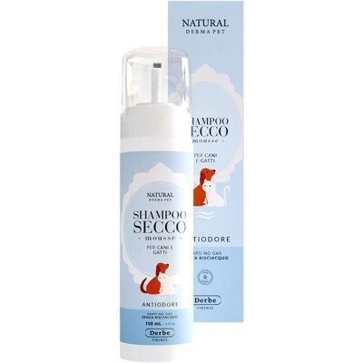 Derbe Natural Derma Pet by Shampoo Secco per Cani e Gatti Mousse Antiodore 150 ml Natural Derma Pet Derbe Natural Derma Pet by Shampoo Secco per Cani e Gatti Mousse Antiodore 150 ml Natural Derma Pet