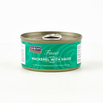Fish4Cats 1 x 70 g Finest Filetti di Sgombro con Calamari Umido per Gatti Fish4Cats 1 x 70 g Finest Filetti di Sgombro con Calamari Umido per Gatti