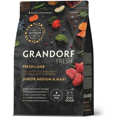 Grandorf Fresh Junior Medium & Maxi Breeds Agnello e Patata Dolce per Cani Juniors 3 Kg Grandorf Fresh Junior Medium & Maxi Breeds Agnello e Patata Dolce per Cani Juniors 3 Kg