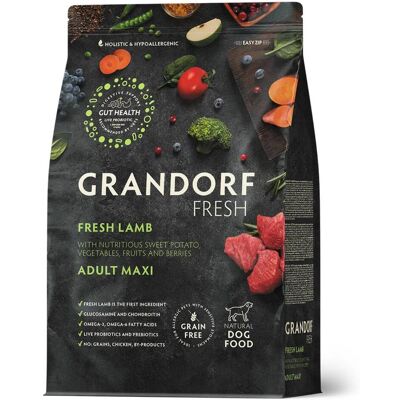 Grandorf Fresh Adult Maxi Breeds con Carne Fresca di Agnello e Patata Dolce per Cani Adulti 3 Kg Grandorf Fresh Adult Maxi Breeds con Carne Fresca di Agnello e Patata Dolce per Cani Adulti 3 Kg