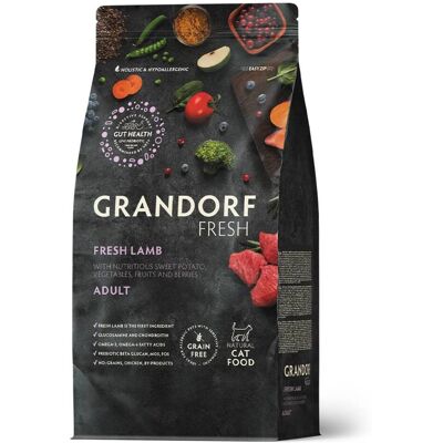 Grandorf Fresh Cat con Carne Fresca di Agnello e Patate Dolci per Gatti Adulti 2 Kg Grandorf Fresh Cat con Carne Fresca di Agnello e Patate Dolci per Gatti Adulti 2 Kg