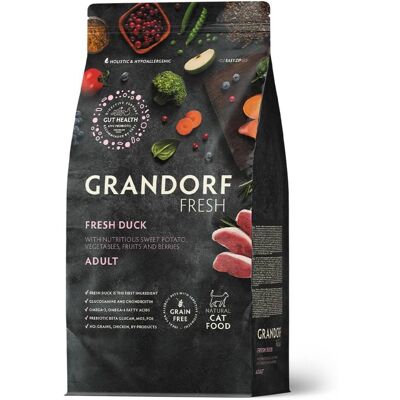 Grandorf Fresh Cat con Carne Fresca di Anatra e Patate Dolci per Gatti Adulti 2 Kg Grandorf Fresh Cat con Carne Fresca di Anatra e Patate Dolci per Gatti Adulti 2 Kg