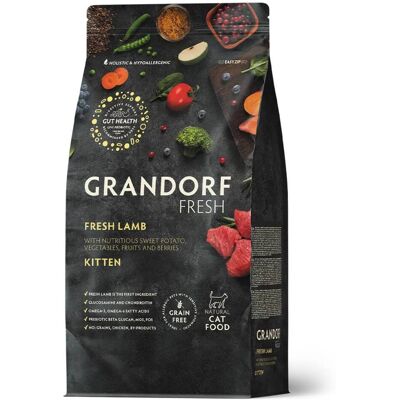 Grandorf Fresh Kitten con Carne Fresca di Agnello e Patate Dolci per Gattini 2 Kg Grandorf Fresh Kitten con Carne Fresca di Agnello e Patate Dolci per Gattini 2 Kg