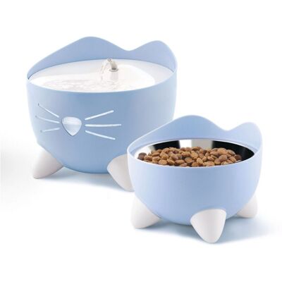 Catit Fontana Automatica per Gatti Combo Pack Pixi Azzurro con Ciotola e 3 Filtri Inclusi Catit Fontana Automatica per Gatti Combo Pack Pixi Azzurro con Ciotola e 3 Filtri Inclusi