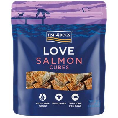 Fish4Dogs Love Salmon Cubes Premi per Cani al Salmone 85 g Fish4Dogs Love Salmon Cubes Premi per Cani al Salmone 85 g