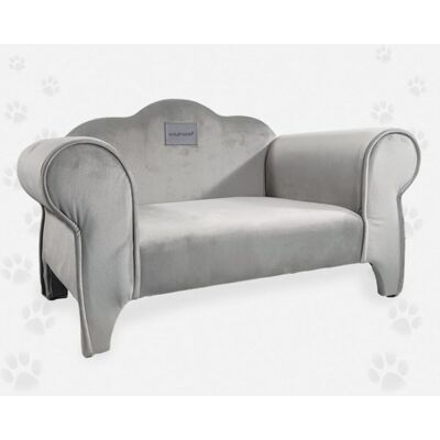 Nasonero Divanetto In Velluto per Gatti e Cani di Piccola Taglia Grigio 64 x 38 h. 38 cm Nasonero Divanetto In Velluto per Gatti e Cani di Piccola Taglia Grigio 64 x 38 h. 38 cm