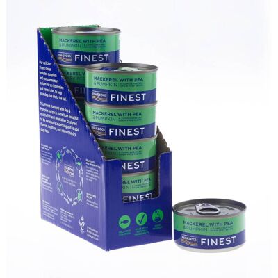 Fish4Dogs 12 x 85 g Finest Alimento Umido per Cani Sgombro con Zucca e Piselli Fish4Dogs 12 x 85 g Finest Alimento Umido per Cani Sgombro con Zucca e Piselli