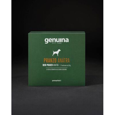 Genuina BOX MINI 7 pz x 30 g Pranzo Anatra per Cani Natural Pet Food Genuina BOX MINI 7 pz x 30 g Pranzo Anatra per Cani Natural Pet Food