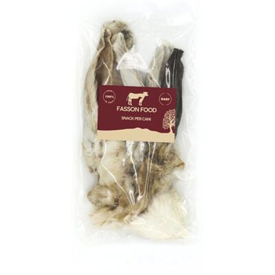Fasson Food Orecchie di Coniglio CON Pelo 75 g Snack Naturale per Cani Fasson Food Orecchie di Coniglio CON Pelo 75 g Snack Naturale per Cani