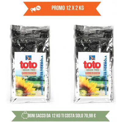 Toto PROMO 2 x 12 Kg Carni Bianche per Cani (€ 70,98 A SACCO) Toto PROMO 2 x 12 Kg Carni Bianche per Cani (€ 70,98 A SACCO)