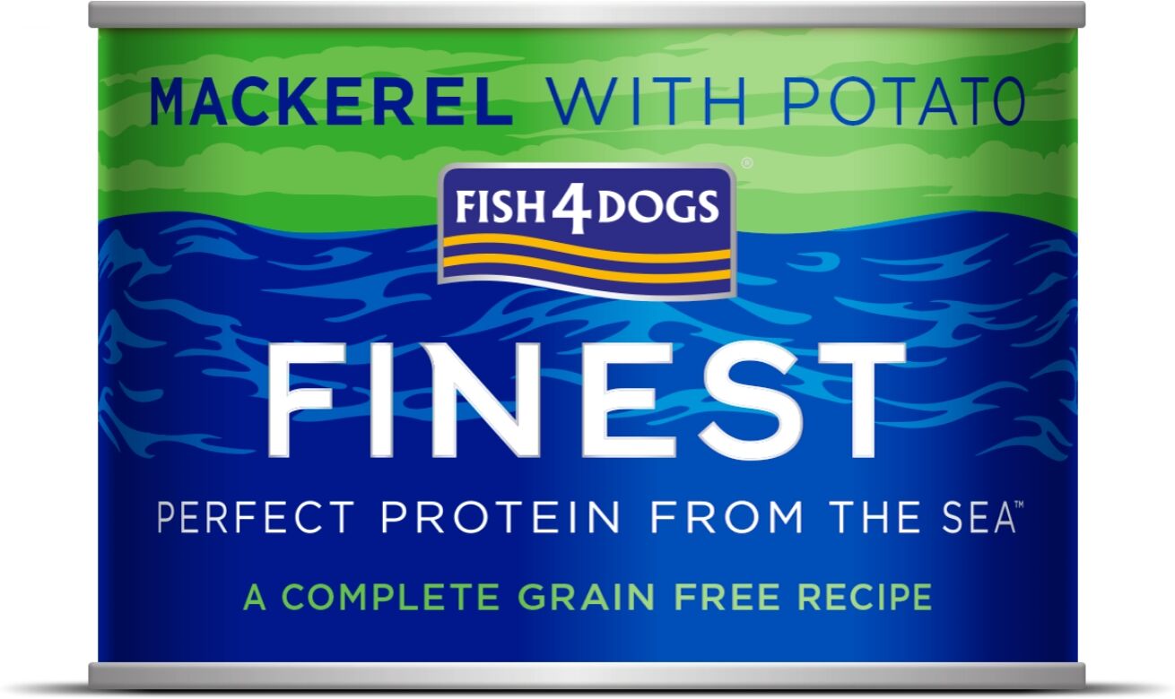 Fish4Dogs Finest Alimento Umido Completo per Cani Sgombro con Patate 185g