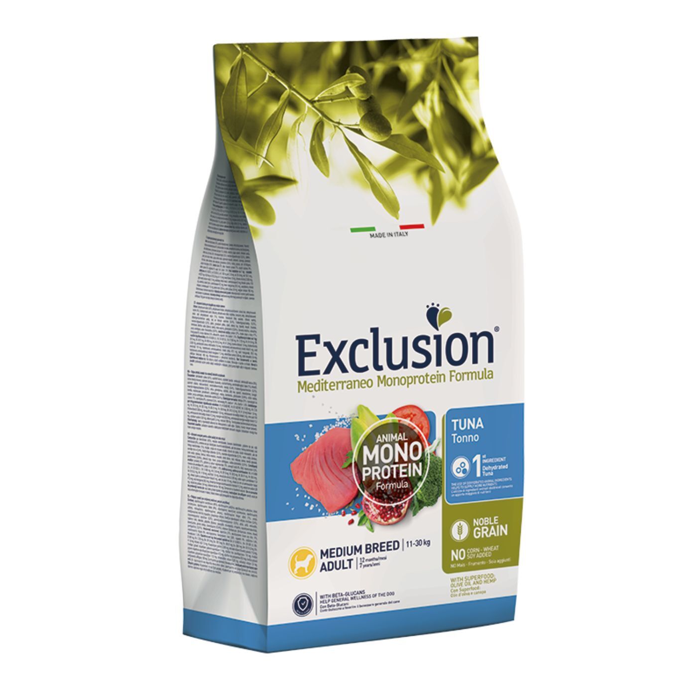 Exclusion Mediterraneo Medium/Large Tonno per Cani Adulti 3 Kg