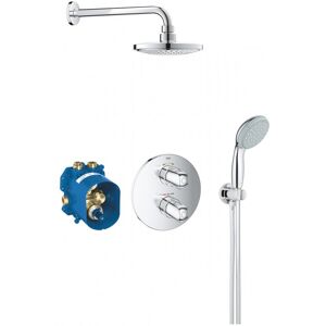 Grohe Therm 1000 - Set Doccia Termostatico Ad Incasso Soffione A Muro E Manopola Doccia Cromati - 34614000