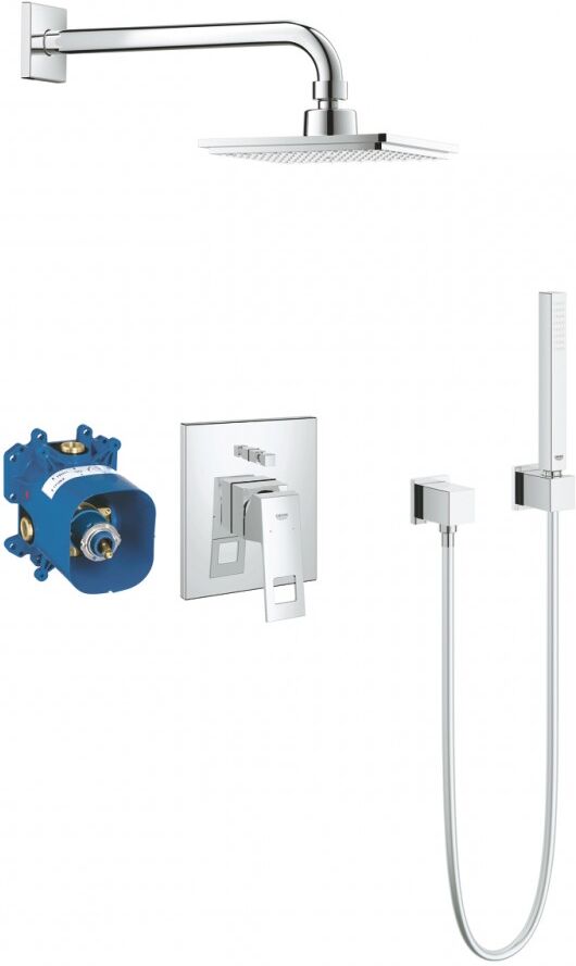 Grohe Eurocube Set Cromato Vasca Doccia Incasso + Manopola Doccia Euphoria Cube 23409000