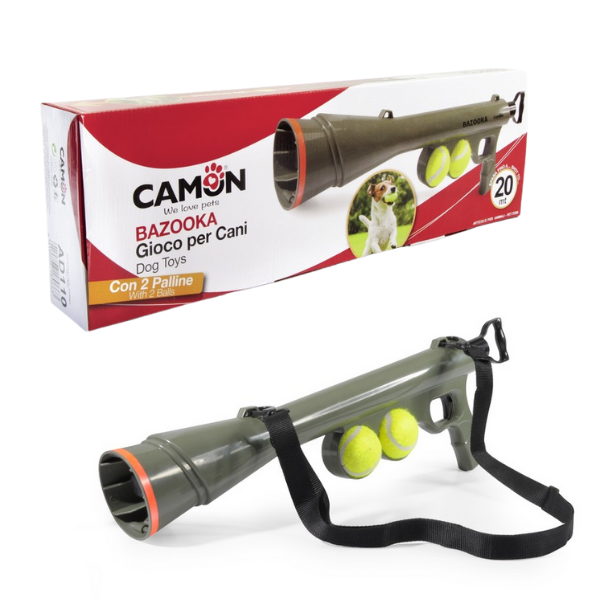 camon bazooka lancia palline - 1 bazooka + 2 palline da tennis