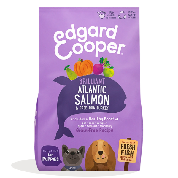 Edgard Cooper Edgard & Cooper Puppy Cane Grain Free Salmone e Tacchino - 7 Kg