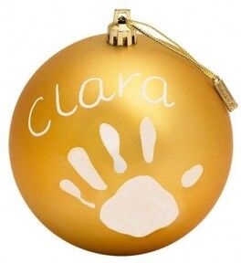 ART Pallina di Natale Christmas Ball GOLD / WHITE Kit Impronta Bambini -