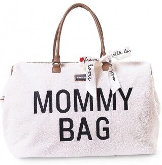 Childhome Mommy Bag Borsa Fasciatoio TEDDY PANNA con Fasciatoio Cambio