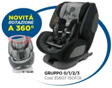 Nania by Teamtex Seggiolino Auto 0-36 Kg Girevole di 360Â° MICKEY