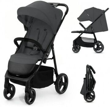 Kinderkraft Passeggino Leggero e Compatto TRIG 3 GRANITE GREY Omologato 22 Kg