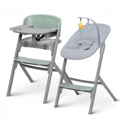 Kinderkraft Seggiolone Pappa Evolutivo Trasformabile in Sedia con Vassoio LIVY GREEN + SDRAIETTA